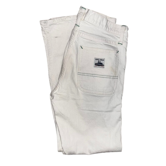 Left Field NYC Jeans Natural Cone White Oak Work Uniform Denim USA Sz. 30x28 - Picture 5 of 13